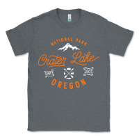 Charcoal Heather crater lake oregon national park vintage retro Classic Tee - artisFamous