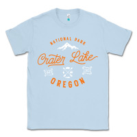 Dusty Blue crater lake oregon national park vintage retro Classic Tee - artisFamous