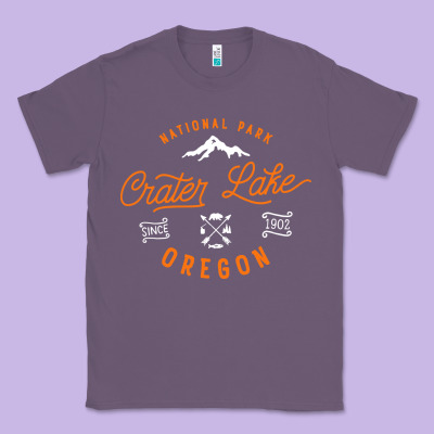 Crater Lake Oregon National Park Vintage Retro Classic Tee Designed By Artisfamous
