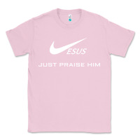 Bubblegum Pink jesus just praise him jesus surfed christian Classic Tee - artisFamous