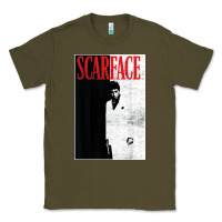 Army Green scarface distressed movie photo Classic Tee - artisFamous
