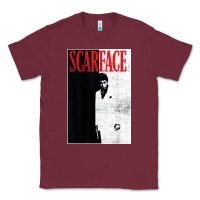 Burgundy scarface distressed movie photo Classic Tee - artisFamous