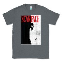 Charcoal Heather scarface distressed movie photo Classic Tee - artisFamous