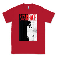 Red scarface distressed movie photo Classic Tee - artisFamous
