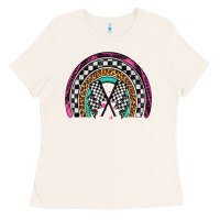 Bone race leopard rainbow Ladies Tee - Artiststas