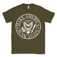 Army Green funny make america punk again vintage rock seal Classic Tee - artisFamous