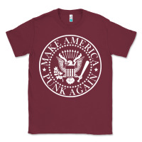 Burgundy funny make america punk again vintage rock seal Classic Tee - artisFamous