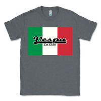 Charcoal Heather vespa motorcycle Classic Tee - artisFamous