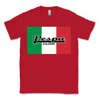 Red vespa motorcycle Classic Tee - artisFamous