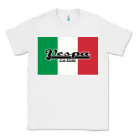 White vespa motorcycle Classic Tee - artisFamous