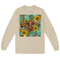 Mushroom western highland cow Long Sleeve Tee - BarkalooDesign