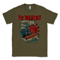 Army Green fu manchu Classic Tee - artisFamous