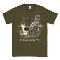 Army Green Circa Survive Classic Tee - artisFamous