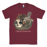 Burgundy Circa Survive Classic Tee - artisFamous