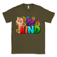 Army Green Be Kind LGBTQ+ Classic Tee - BundleAndBundleShop