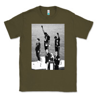 Army Green black power black fist 1968 olympics Classic Tee - artisFamous