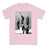 Bubblegum Pink black power black fist 1968 olympics Classic Tee - artisFamous