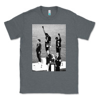 Charcoal Heather black power black fist 1968 olympics Classic Tee - artisFamous