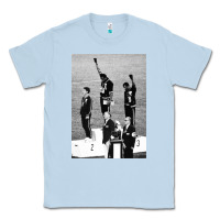 Dusty Blue black power black fist 1968 olympics Classic Tee - artisFamous