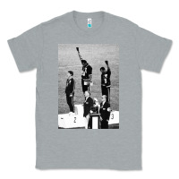 Heather Grey black power black fist 1968 olympics Classic Tee - artisFamous