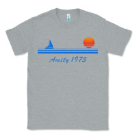 Heather Grey amity island 1975 Classic Tee - artisFamous