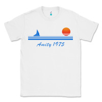 White amity island 1975 Classic Tee - artisFamous