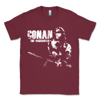 Burgundy conan the barbarian vintage Classic Tee - artisFamous