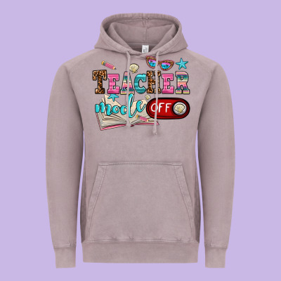Teacher Mode Off Vintage Hoodie Designed By Adodesignshop