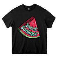 Black sweet summer watermelon 1 Heavy Core Tee - BundleAndBundleShop