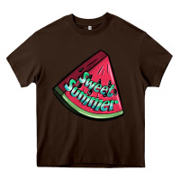 Chocolate Brown sweet summer watermelon 1 Heavy Core Tee - BundleAndBundleShop