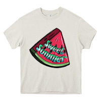 Cream sweet summer watermelon 1 Heavy Core Tee - BundleAndBundleShop
