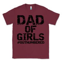 Burgundy dad of girls Classic Tee - artisFamous