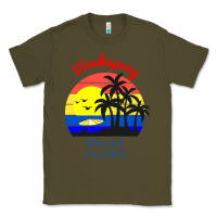 Army Green weekapaug, rhode island sunset Classic Tee - artisFamous