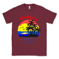Burgundy weekapaug, rhode island sunset Classic Tee - artisFamous