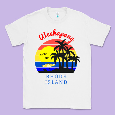 Weekapaug, Rhode Island Sunset Classic Tee Designed By Artisfamous