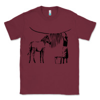 Burgundy Banksy Zebra Classic Tee - artisFamous