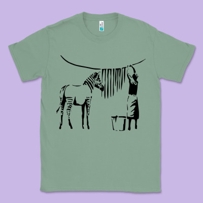 Banksy Zebra Classic Tee Designed By Artisfamous