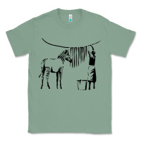 Sage Banksy Zebra Classic Tee - artisFamous