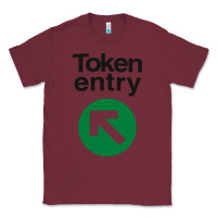 Burgundy token entry Classic Tee - artisFamous