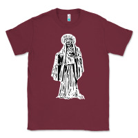 Burgundy santa muerte blanca Classic Tee - artisFamous