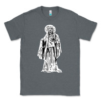Charcoal Heather santa muerte blanca Classic Tee - artisFamous