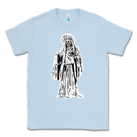 Dusty Blue santa muerte blanca Classic Tee - artisFamous