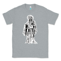 Heather Grey santa muerte blanca Classic Tee - artisFamous