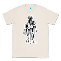 Natural santa muerte blanca Classic Tee - artisFamous