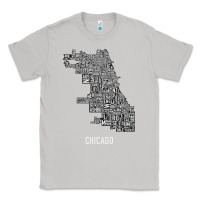 Moon Dust chicago typography neighborhood map Classic Tee - artisFamous