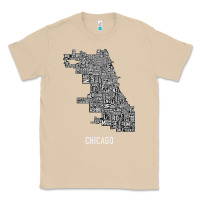 Mushroom chicago typography neighborhood map Classic Tee - artisFamous
