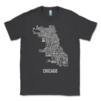 Smoke chicago typography neighborhood map Classic Tee - artisFamous