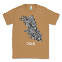 Toasted Coconut chicago typography neighborhood map Classic Tee - artisFamous