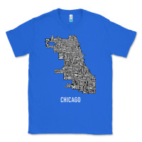 True Royal chicago typography neighborhood map Classic Tee - artisFamous