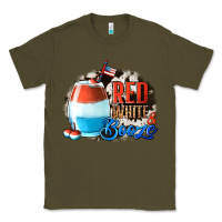 Army Green Red White  Booze With Cowhide Background Classic Tee - Jasminsmagicworld